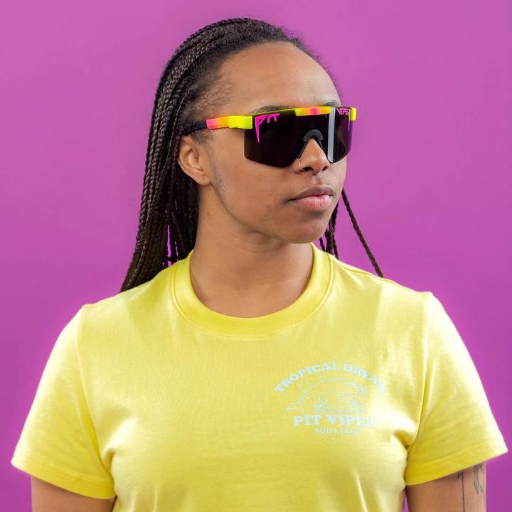Produktbild Pit Viper The Originals The Italo Polarized (gelb-pink, Polarized Smoke)