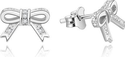 Produktbild Beneto Gentle silver earrings with clear zircons AGUP2253 (L)