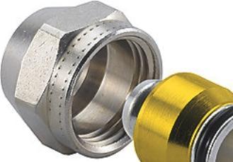 Actual product image Uponor MLC valve coupling 16-3/4 - brass Eurocone