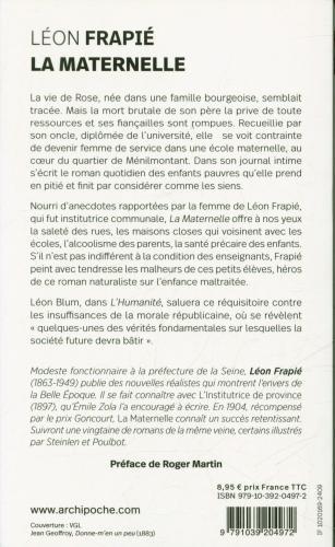 Nutritional values and ingredients La maternelle (French, Frapié Léon, 2024)