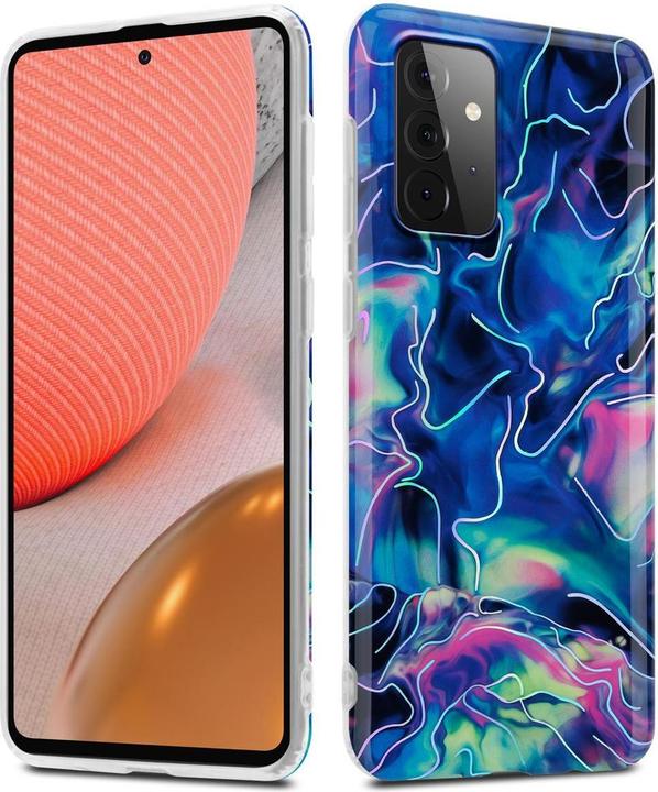 Productafbeelding Cadorabo IMD TPU kleurrijke marmeren hoes (Samsung Galaxy A72)