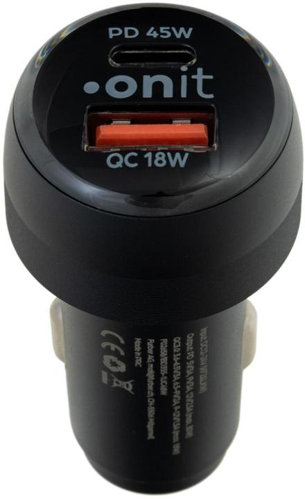 Image du produit Onit Autoladegerät Dual 63 W PD, Stromanschluss Seite A