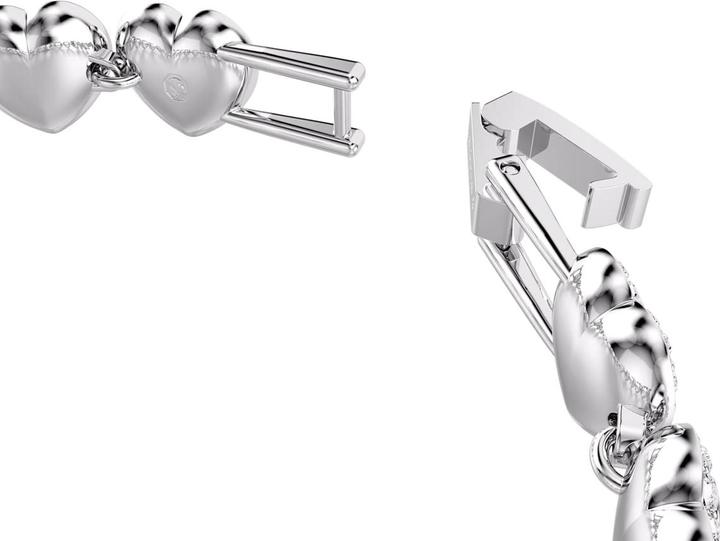 Immagine prodotto Swarovski x Ariana Grande Tennis Armband Verschiedene Schliffe Herz Weiss Rhodiniert (22 cm, Metallo Swarovski)