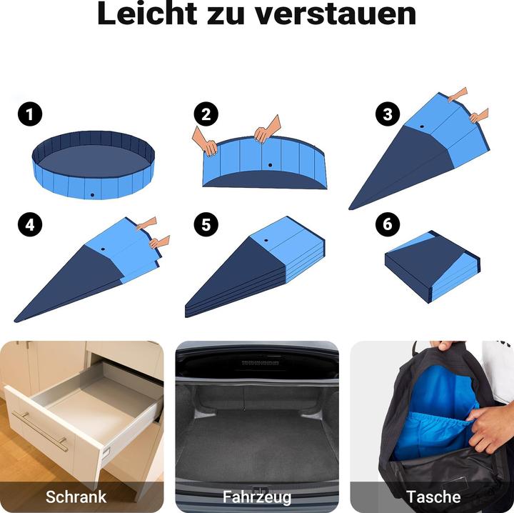 Immagine prodotto Wiltec Fudajo piscina per cani 120x30cm piscina per cani piscina per cani vasca per cani (Piscina per cani)