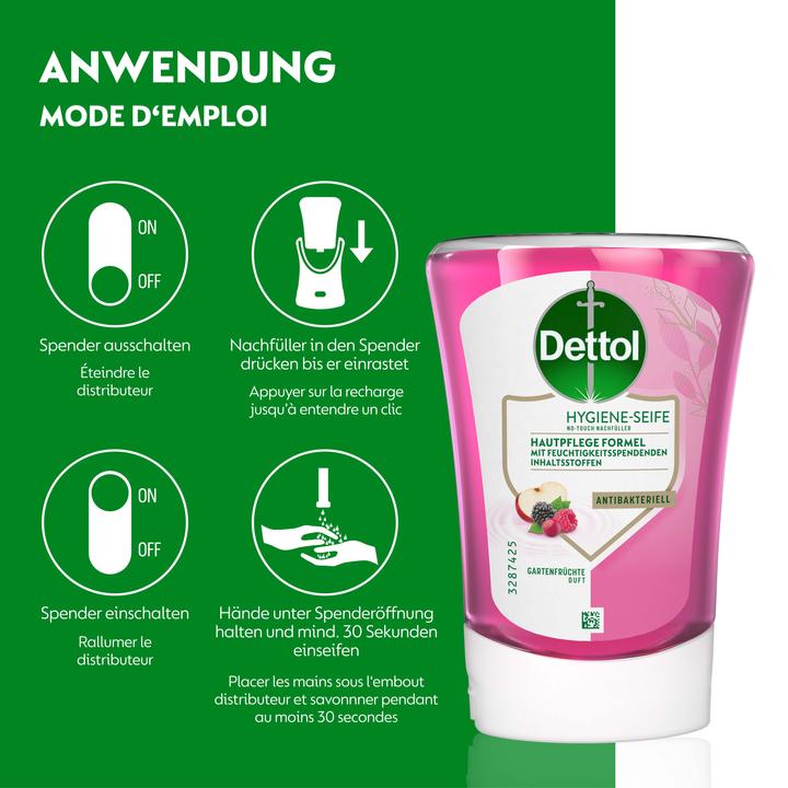 Image du produit Dettol Pas touche (Savon liquide, Recharges, 250 ml)