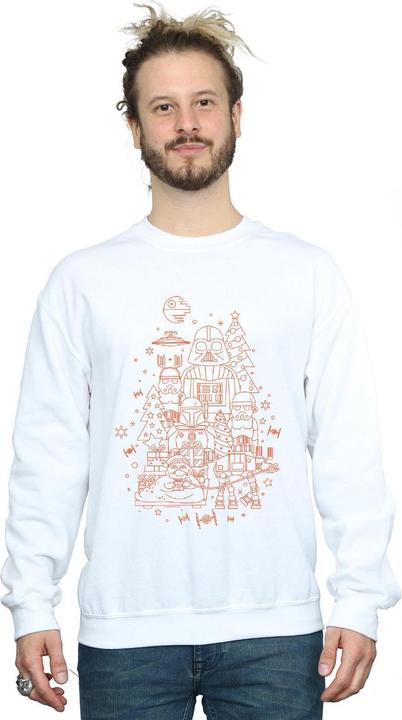 Actual product image Star Wars Mens Empire Christmas Sweatshirt (XXL)