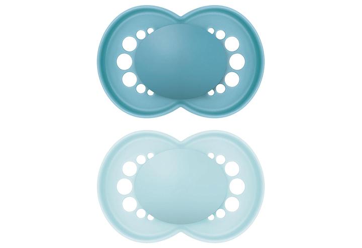 Actual product image MAM Ori.matt silicone 16+ blue 2pcs (2 x, from 16 m.)