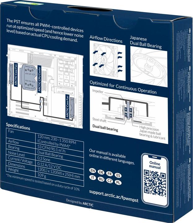 Productafbeelding Arctic F12 PWM PST CO ventilator (120 mm, 1 x)