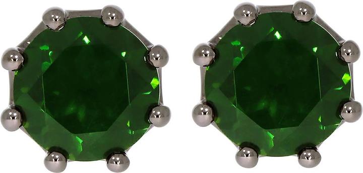 Image du produit Xen Boucles d'oreilles avec quartz chromemediopside HT env. 3,78 ct. noir rhodium (Argent sterling 925)