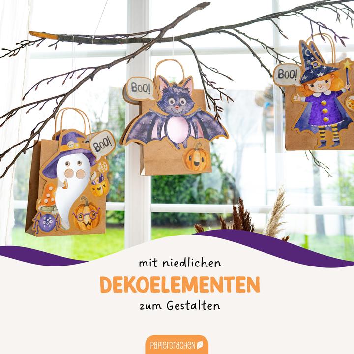 Produktbild Papierdrachen 3 Kinderlaternen Halloween - Set 01