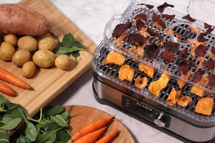 Produktbild KLAMER Dörrautomat 400W, Edelstahl mit 5 Einlegefächern, BPA frei