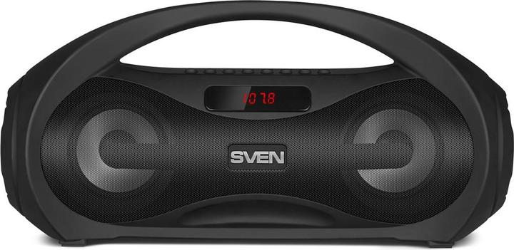 Produktbild Sven Lautsprecher PS-425, schwarz (12W, Bluetooth, UKW, USB, Micro SD, LED-Bildschirm, 1500mA*h) SV (10 h, Akkubetrieb)