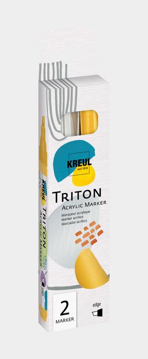 Actual product image Solo Goya Triton Acrylic Paint Marker Set of 2 (Silver, Gold, 4 mm, 2 x)