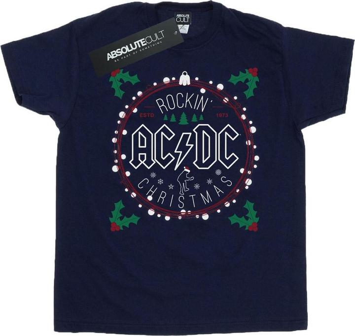Produktbild AC/DC Weihnachten Kreis Baumwolle Boyfriend TShirt (M)
