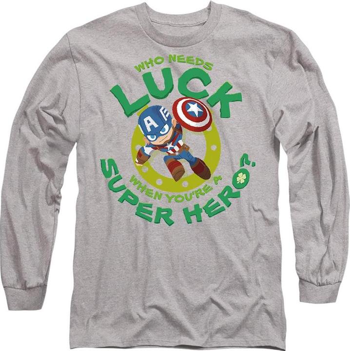 Immagine prodotto Captain America St Patrick's Day Lucky Maglietta Giorno di San Patrizio Supereroe Adulto Unisex (XXL)