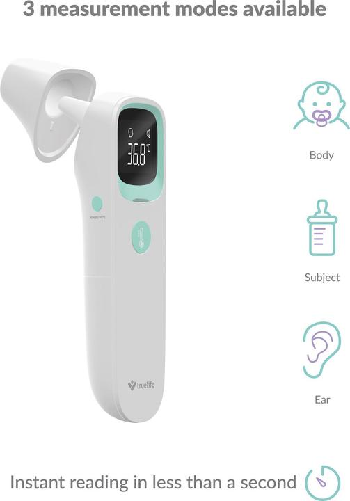 Actual product image Truelife Ir clinical thermometer Care Q10 BT (Ear, Forehead, Non-contact)