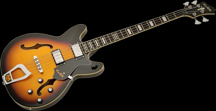 Actual product image Hagstrom Bass Guitar, Viking, Tobacco Sunburst (Electric guitar)