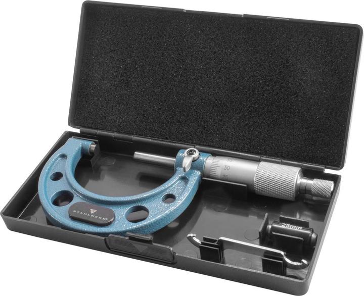Stahlwerk Bügelmessschraube 25-50 mm DIN 863 Mikrometer Messschraube
