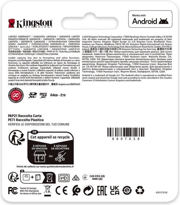 Produktbild Kingston Card Canvas Go Plus MicroSD +ADP 64GB (64 GB, microSDXC, U3, UHS-I)