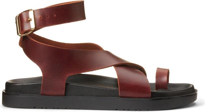 Actual product image La Redoute Collections Leather wedge sandals (41)