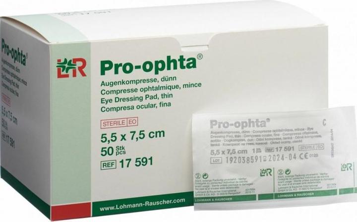 Actual product image Pro Ophta Pro-ophta Augenkompressen 5.3x6.6cm steril