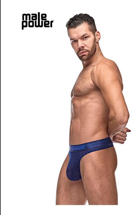 Productafbeelding Male Power Diamond Mesh - Bong String - S/M - Navy (S/M)