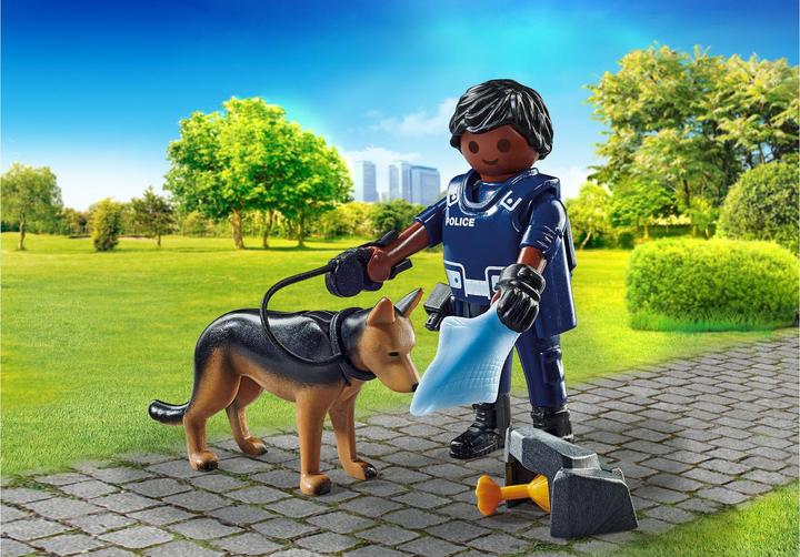 Image du produit Playmobil 71162 Policier avec chien renifleur (71162, Playmobil Special Plus)