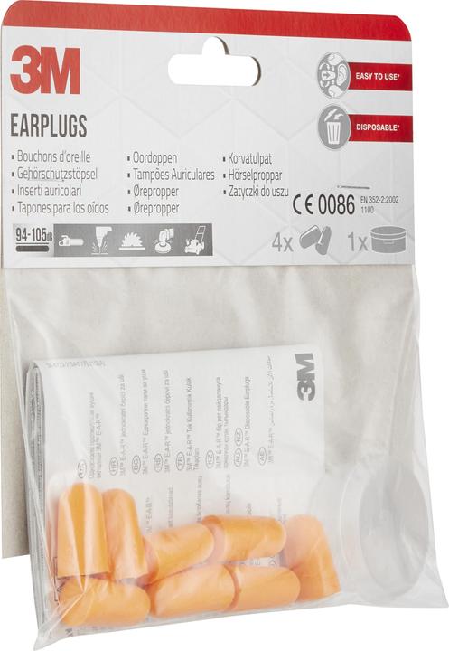 Actual product image 3M Hearing protection plugs, orange (8 x)