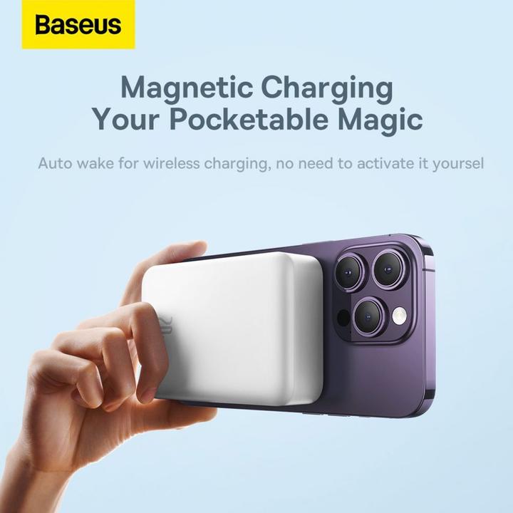 Actual product image Baseus Powerbank Magnetic Mini 20000mAh 20W (white) (20000 mAh, 20 W, 74 Wh)