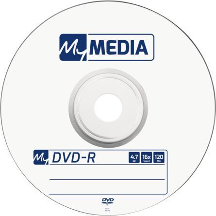 Immagine prodotto MyMedia 1x10 DVD-R 4.7GB 16x Velocità argento opaco Wrap (10 x)