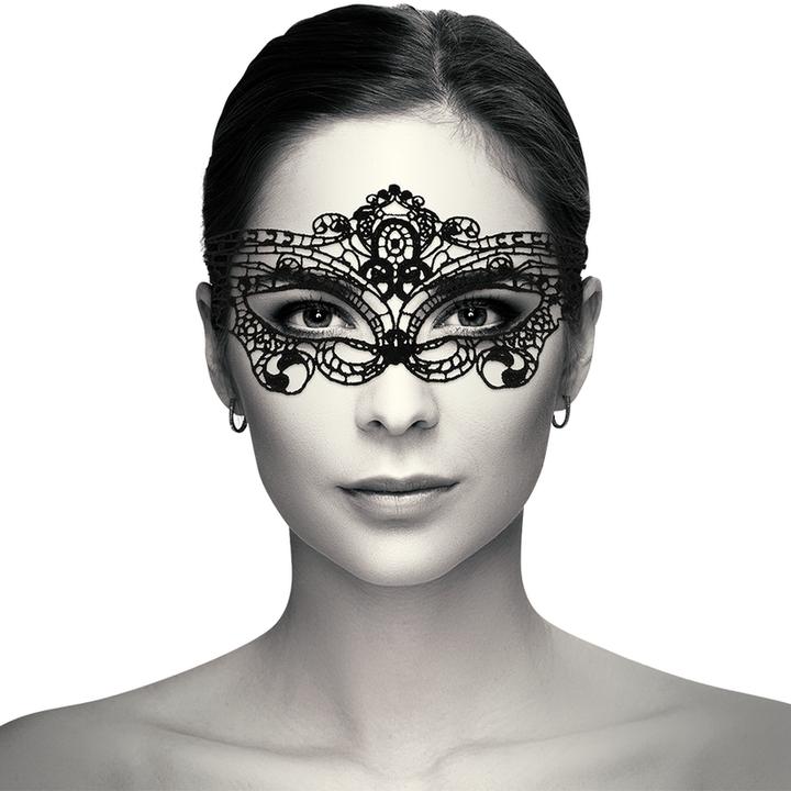 Actual product image Coquette Chic Desire Lace Mask Black