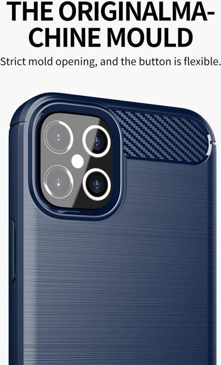 Produktbild Cadorabo TPU Ultra Slim carbon edelstahl Kombi Cover (Apple iPhone 12 Pro Max)
