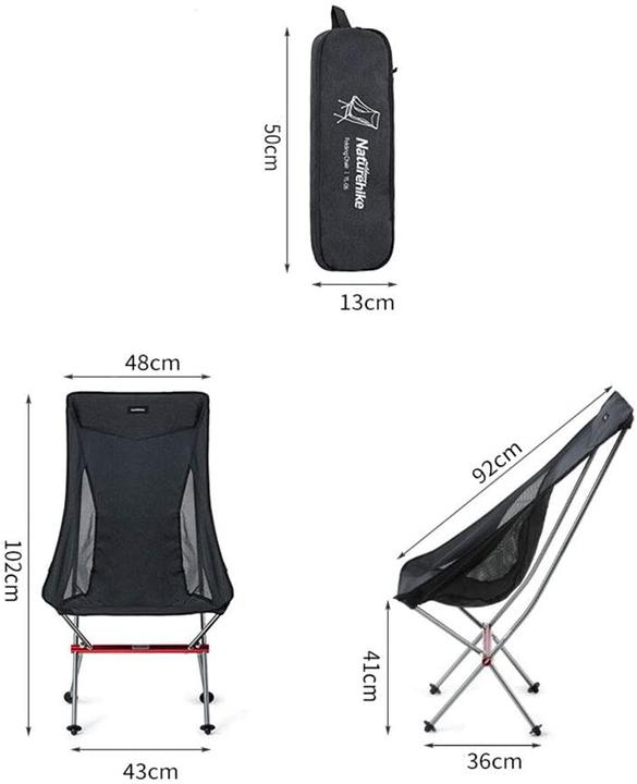 Produktbild Naturehike Faltbarer, leichter Outdoor- und Campingstuhl mit hoher Rückenlehne