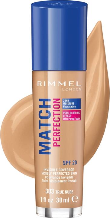 Actual product image Rimmel London Match Perfection SPF20 (303 True Nude)