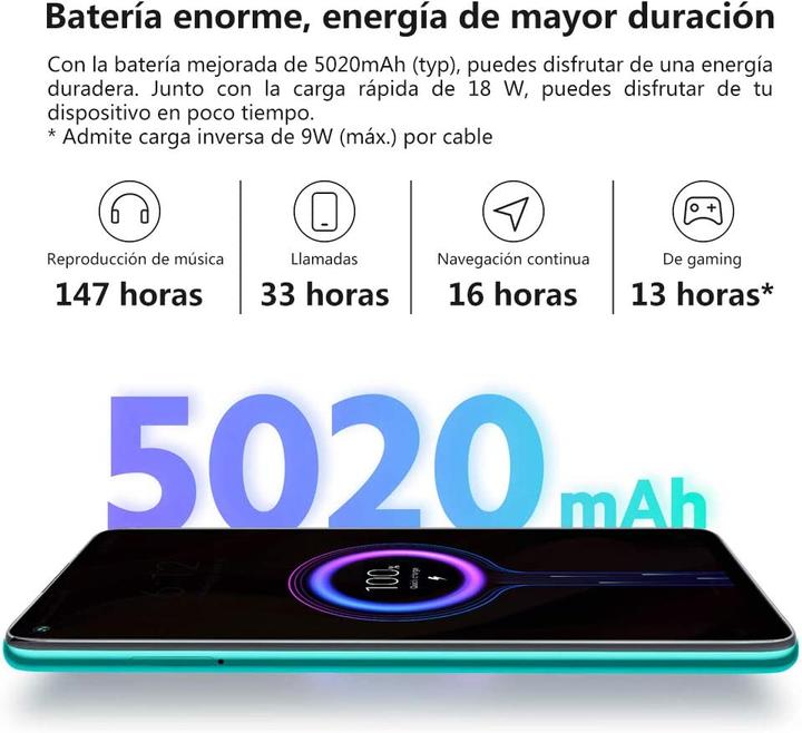 Actual product image Xiaomi Redmi Note 9 (128 GB, Midnight Grey, 6.53", Dual SIM + SD, 48 Mpx, 4G)