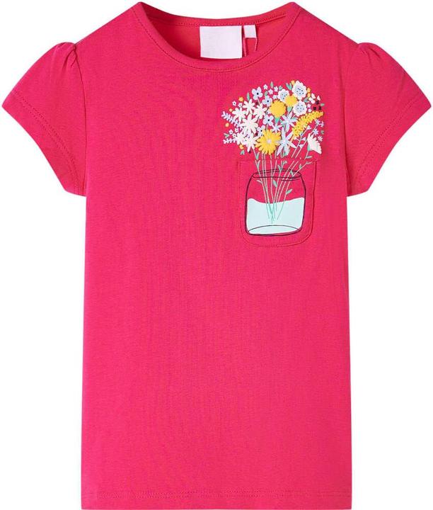 Produktbild VidaXL Kinder-T-Shirt Knallrosa 128,Material: 95 % Baumwolle. 5 (128)