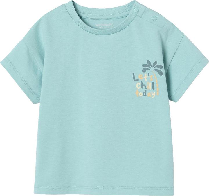 Produktbild Vertbaudet Bio-Kollektion: Baby T-Shirt mit Print hinten und Verschluss an der Schulter (92)