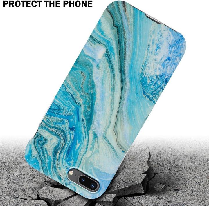 Productafbeelding Cadorabo IMD TPU kleurrijke marmeren hoes (Apple iPhone 7 Plus, Apple iPhone 7s Plus)