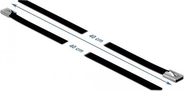 Actual product image Delock Stainless steel cable ties 400x7.9 10 pcs. (Plastic cable ties, 400 mm, 10 pcs.)