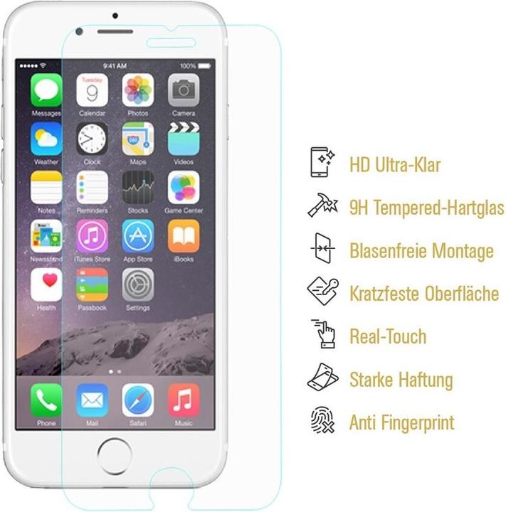 Produktbild Protectorking 3x 3D A++ echtes Tempered 9H Panzerhartglas KLAR (3 Stück, Apple iPhone 8 Plus)