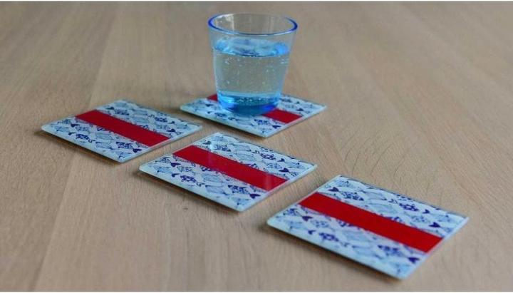 Produktbild Remember GlasPlatte Glasuntersetzer 4er-Set (4 x, Glasuntersetzer)