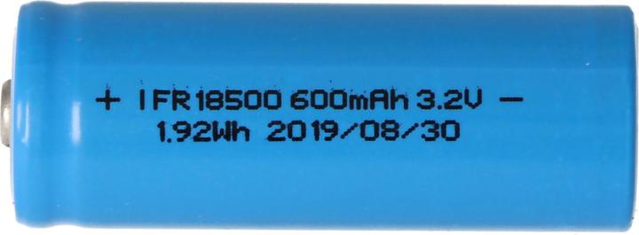 Actual product image EIZfan Battery IFR 18500, Button Top unprotected (1 pcs., 600 mAh, Rechargeable battery)