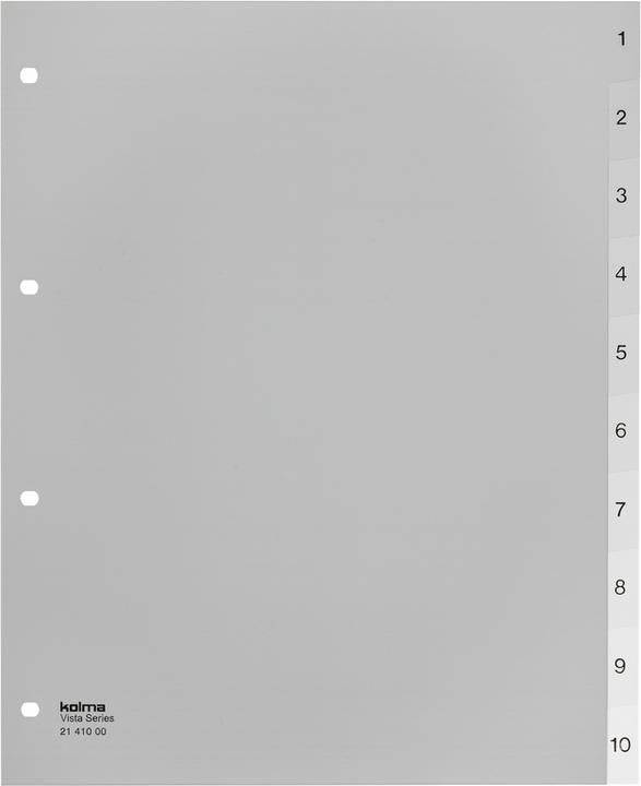 Actual product image Kolma Index A4 XL Vista 1-10 10-piece transparent colourless