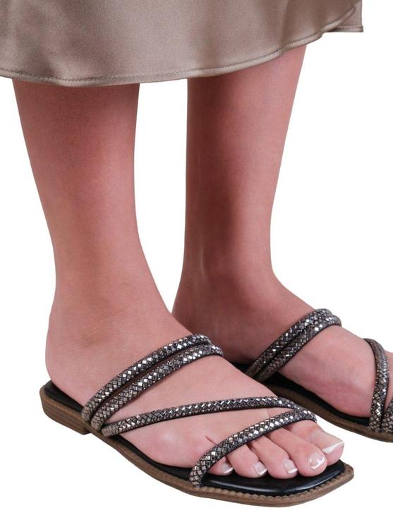 Actual product image Where's That From Womens/Ladies Dream Diamante Strappy Flat Sandals (36)