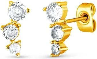 Produktbild Vuch Glittering longitudinal gold-plated earrings Patis Gold