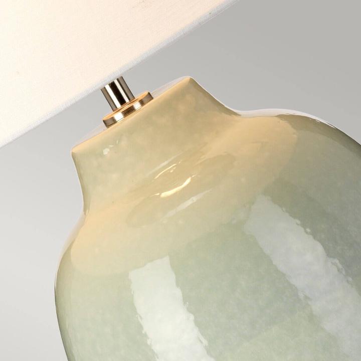 Image du produit Elstead Lighting Chelsfield lampe de table E27 vert pâle et blanc blanc, Made in UK (E27)