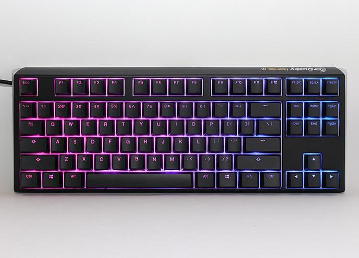 Productafbeelding Ducky One 3 Classic Zwart/Wit TKL Gaming Toetsenbord, RGB LED - MX-Silent-Red (NL, Bedraad)