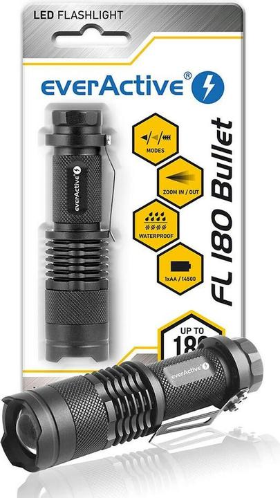 Actual product image Everactive FL-180 Bullet LED - Flashlight (9.40 cm, 200 lm)