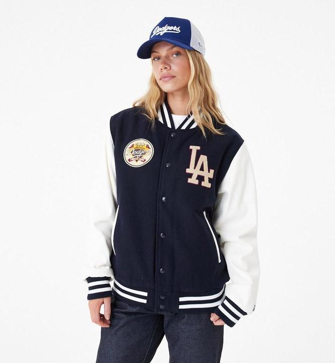 Actual product image New Era MLB Los Angeles Dodgers Large Logo Varsity Bomber Jacket Mens (XL)