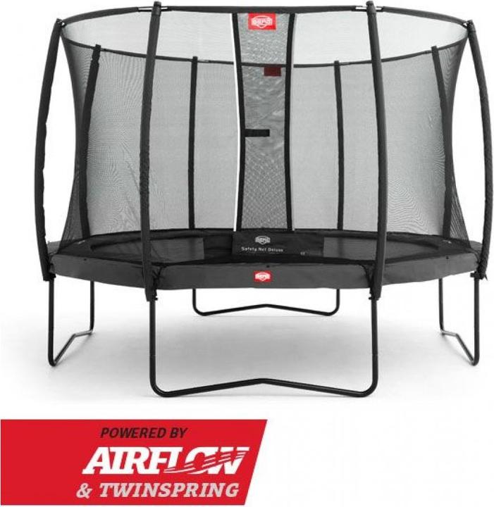 Produktbild BERG Champion 380cm Airflow Trampolin GRAU + Sicherheitsnetz Deluxe (380 cm)